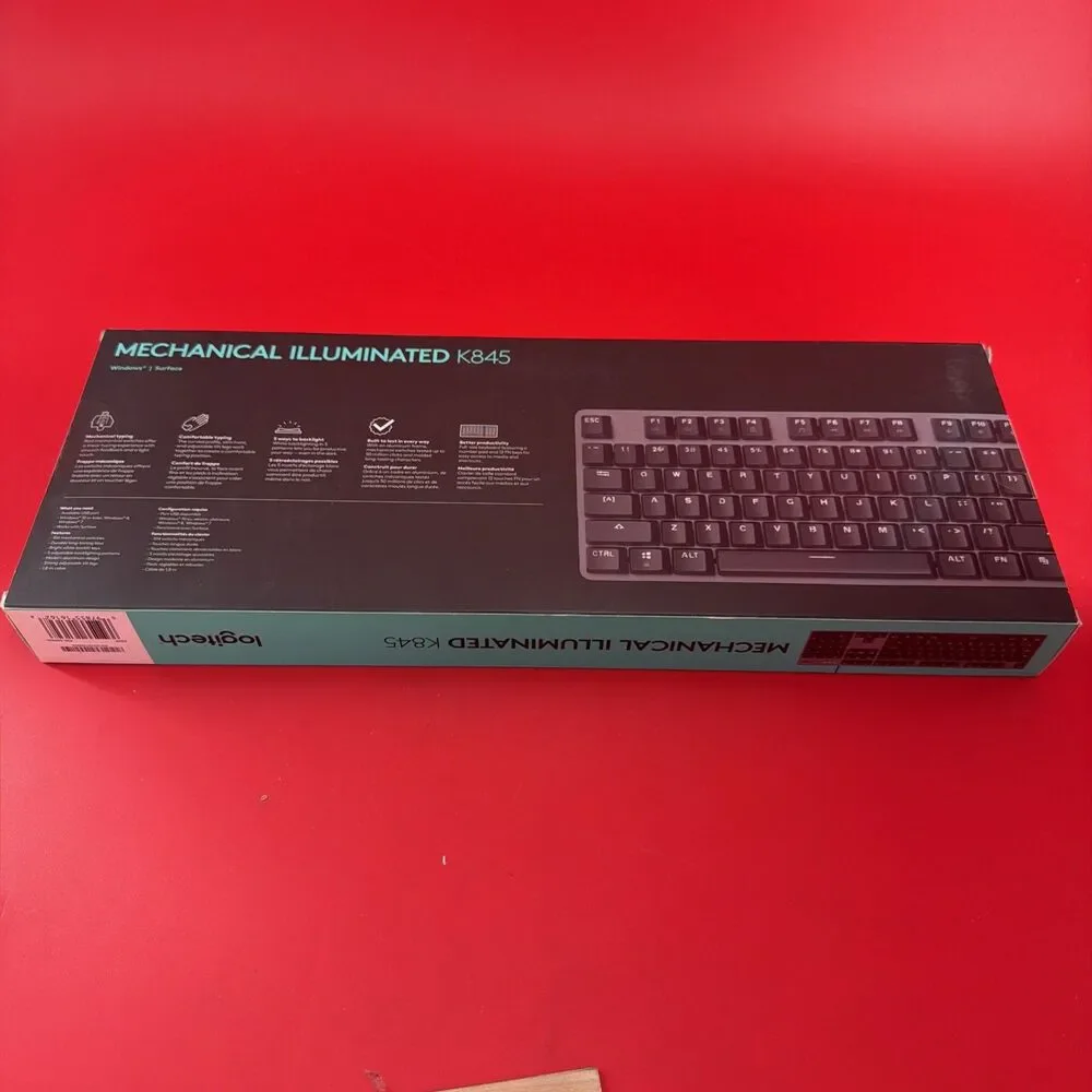 Logitech K845 Mechanical Illuminated Corded Aluminum Keyboard w/ Red Switches